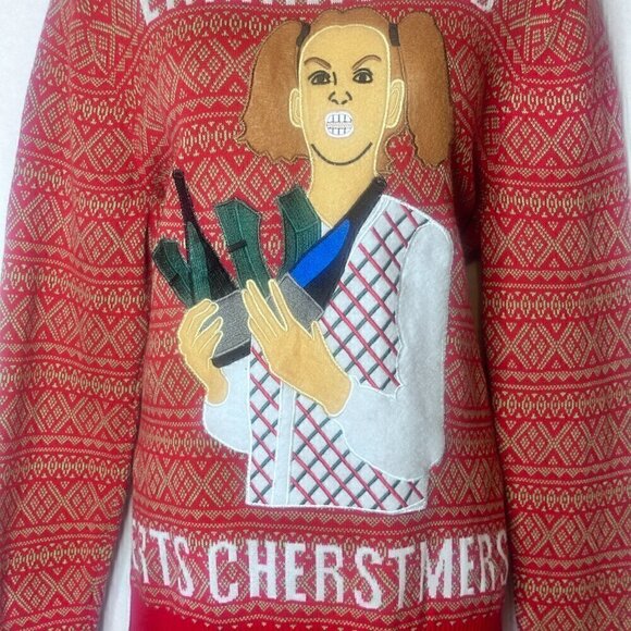 Unisex Ugly Christmas Sweater ERMAHGERD ERTS CHERSTMERS by Alex Stevens - Size M - Picture 5 of 15
